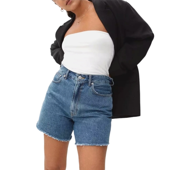 Everlane Pants - Everlane The A-Line Denim Short Organic Cotton Size 29
